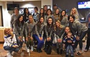Blues wives of players and coaches. Permission given to post photo.